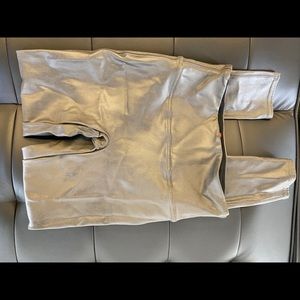 Spanx gray faux leather leggings